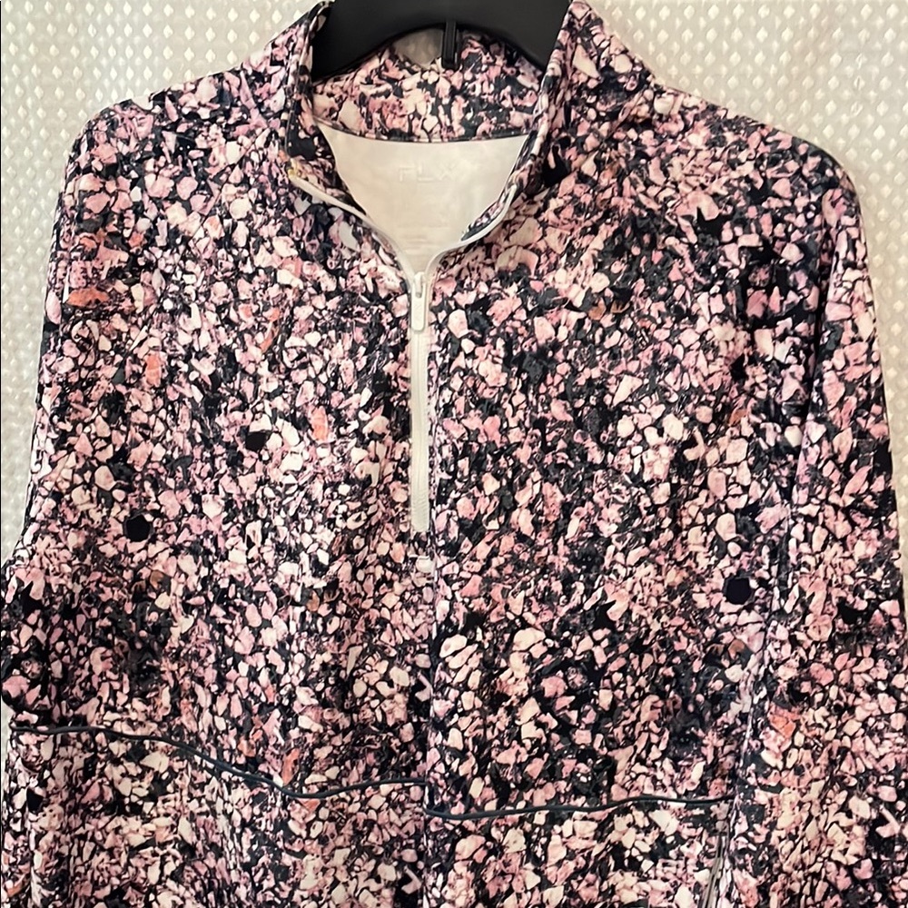 Women's Pink and Black Patterned Top by FLX